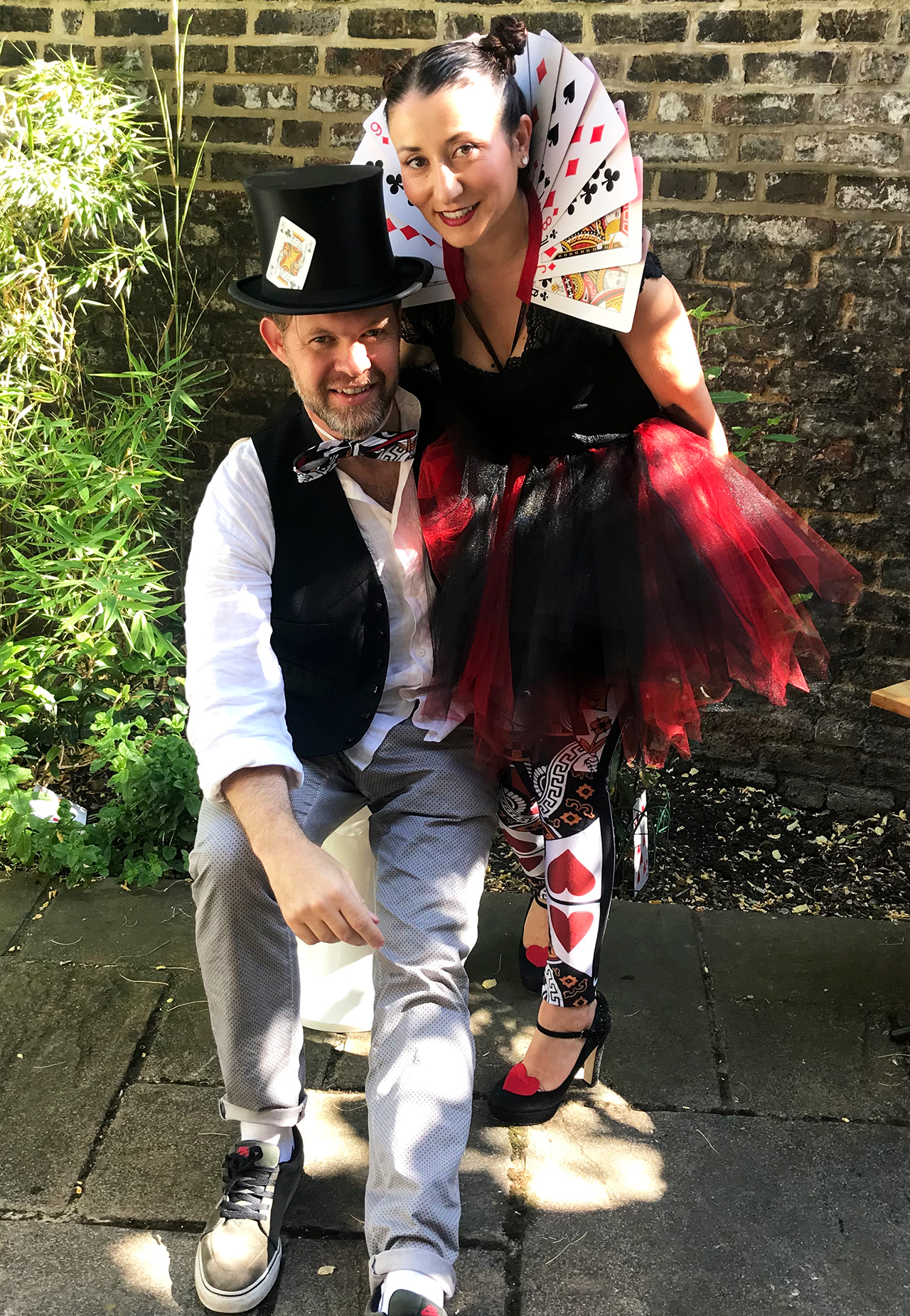 Mad Hatter and Queen of Hearts Costumes 
